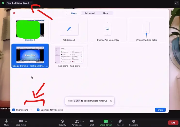 Zoom Video Setting For Karaoke