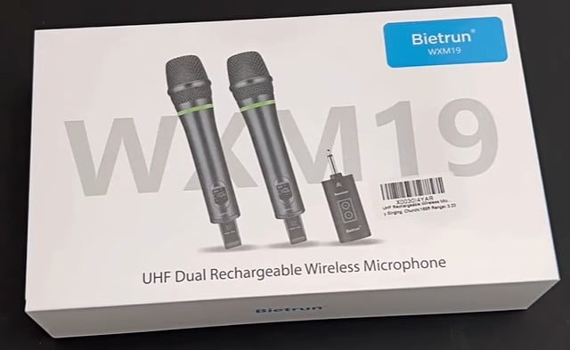 Bietrun Rechargeable Dual Wireless Microphone system