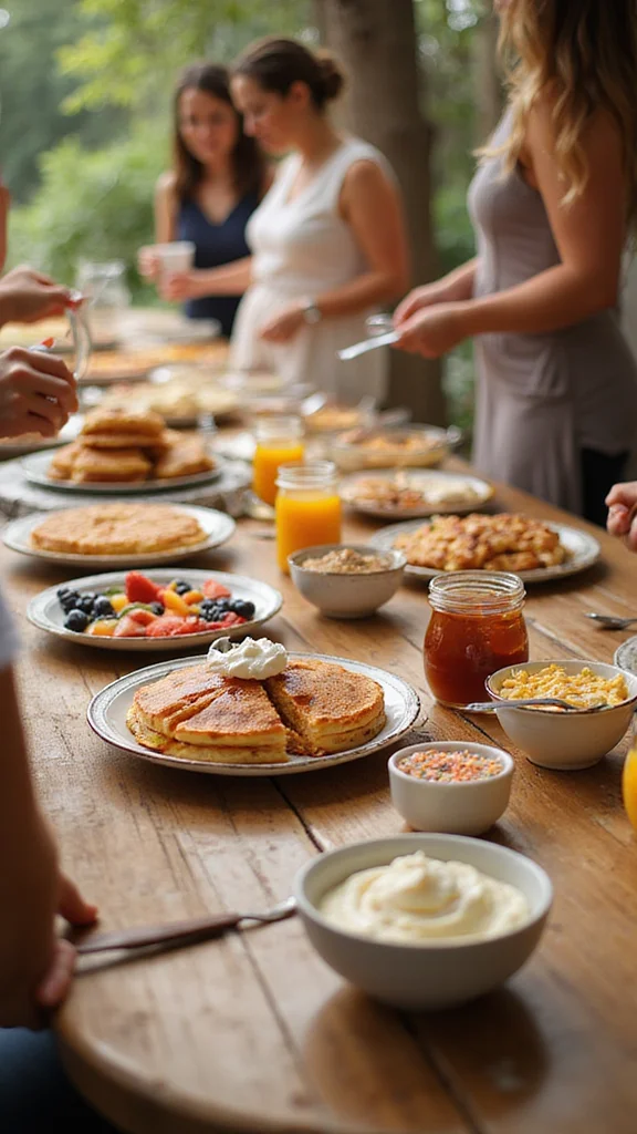 10 Breakfast Buffet Ideas Perfect for Morning Weddings and Showers - 4. Pancake and Waffle Bar 1