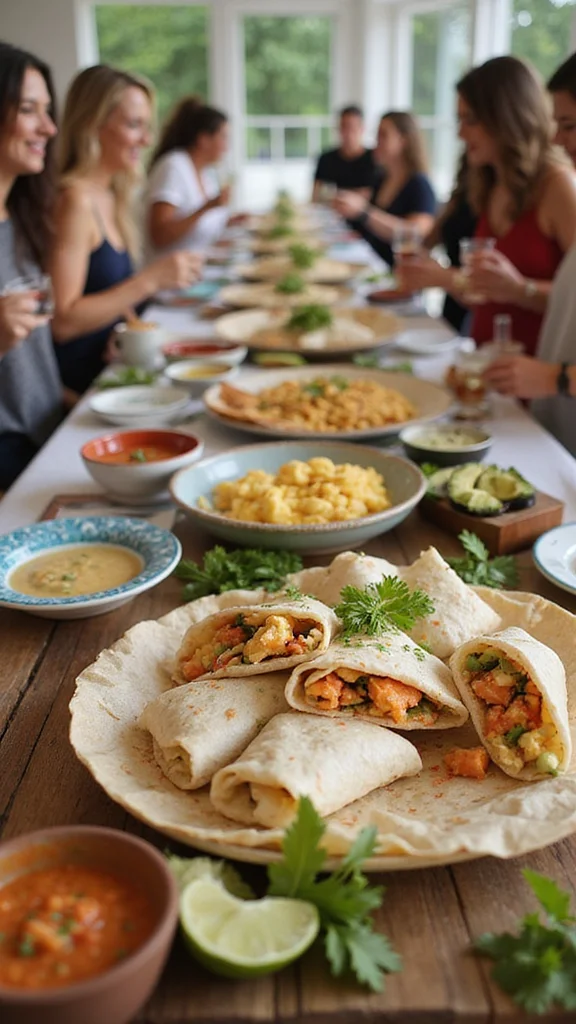 10 Breakfast Buffet Ideas Perfect for Morning Weddings and Showers - 5. Savory Breakfast Burritos 1
