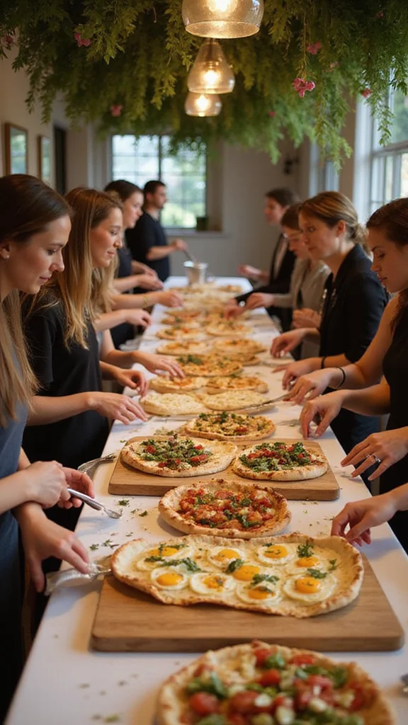 10 Breakfast Buffet Ideas Perfect for Morning Weddings and Showers - 7. Breakfast Flatbreads 1