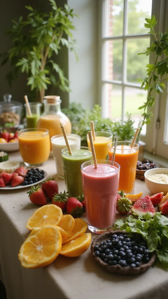 10 Breakfast Buffet Ideas Perfect for Morning Weddings and Showers - 8. Smoothie Bar 1