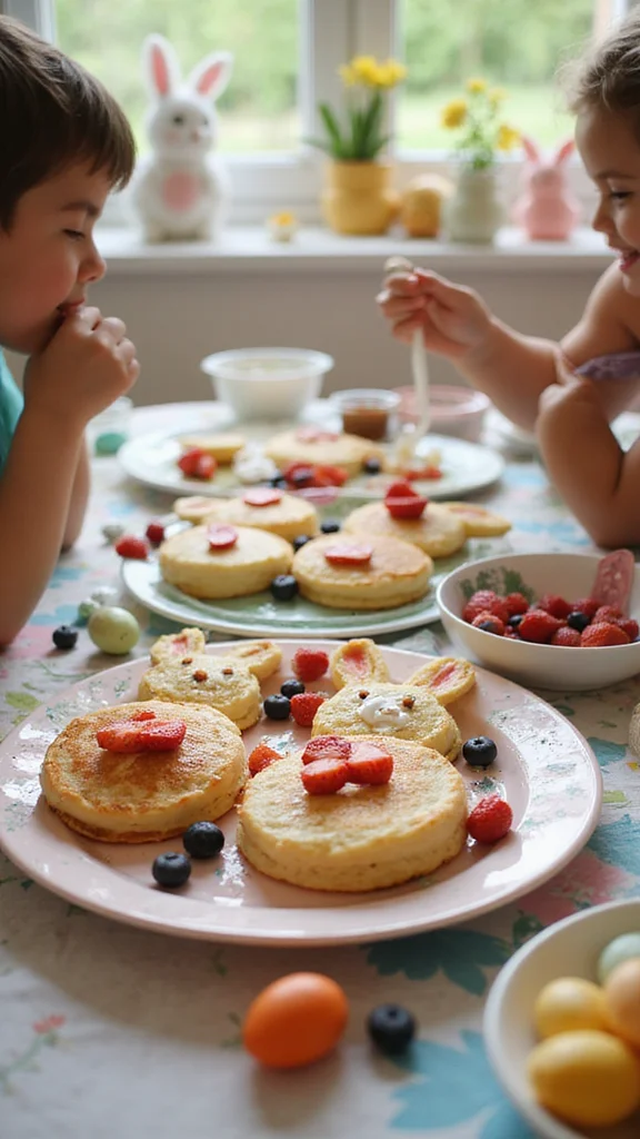 10 Healthy Easter Breakfast Ideas That Kids Will Actually Eat - 1. Bunny Pancakes 1