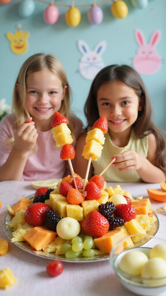 10 Healthy Easter Breakfast Ideas That Kids Will Actually Eat - 3. Colorful Fruit Skewers 1