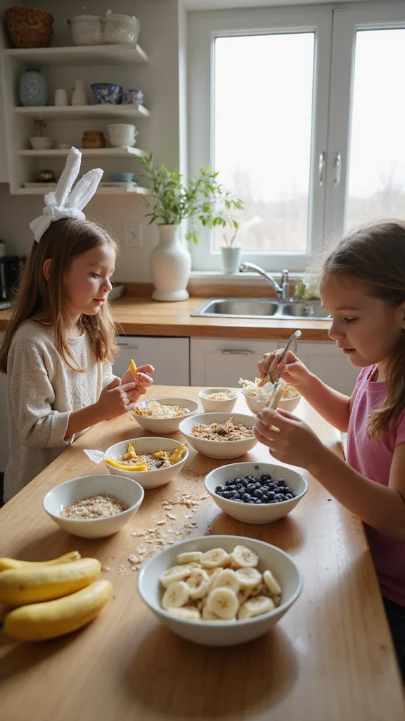 10 Quick Easter Breakfast Ideas for a Completely Stress-Free Morning - 10. Oatmeal Bunny Bowls 1