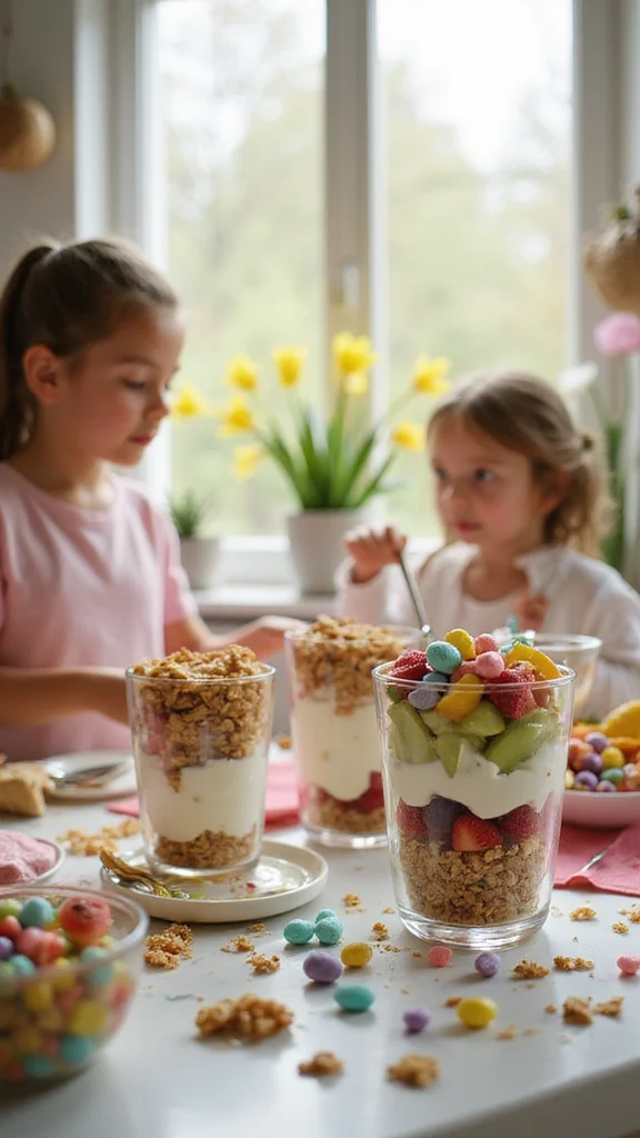 10 Quick Easter Breakfast Ideas for a Completely Stress-Free Morning - 9. Yogurt Parfaits with Easter Eggs 1