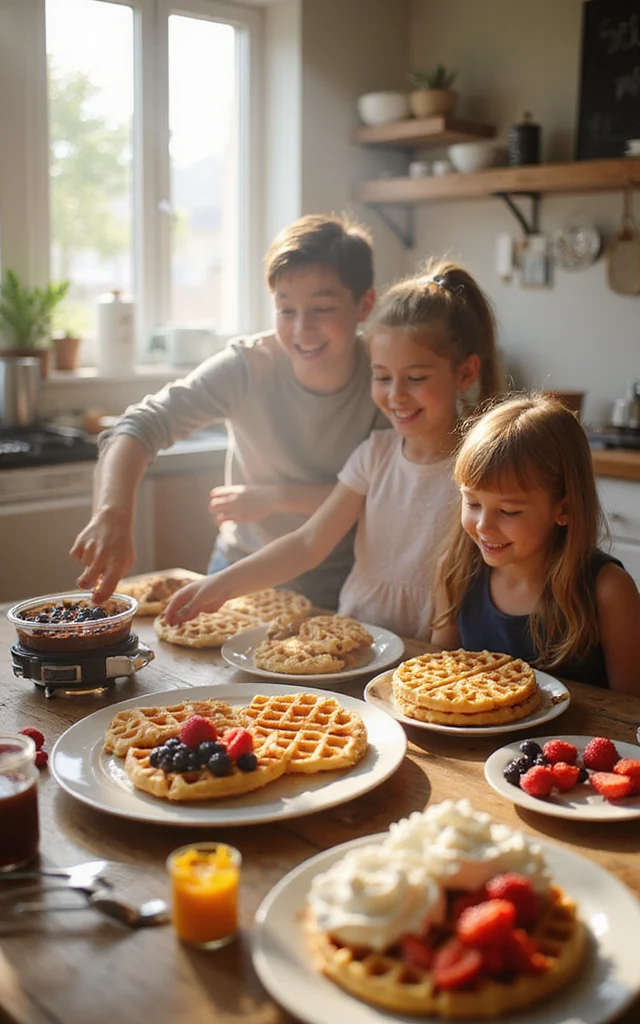 10 Weekend Fun Breakfast Ideas the Whole Family Will Love - 4. Waffle Wonderland 1