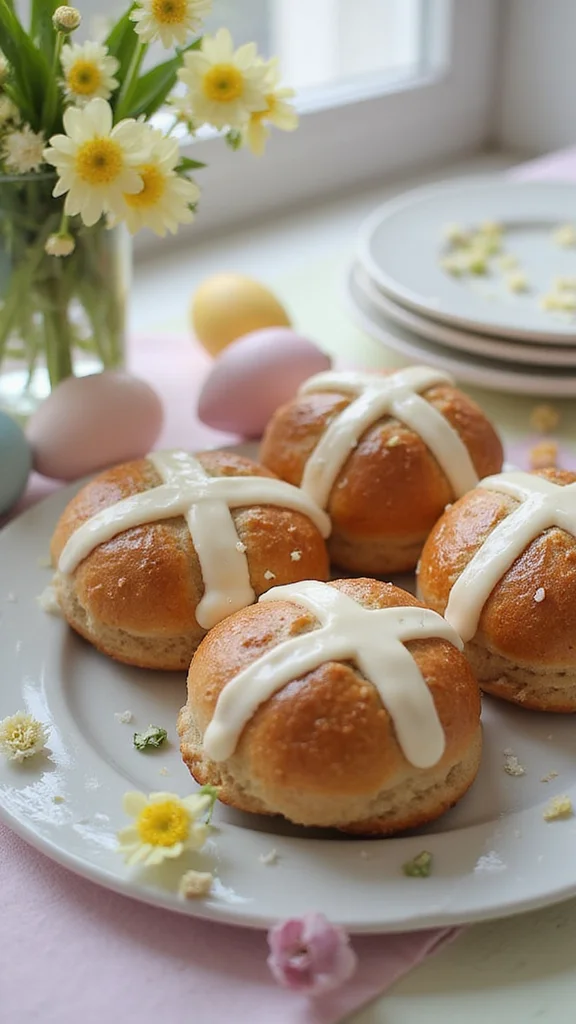12 Cute Easter Breakfast Ideas for a Festive Holiday Morning - 11. Hot Cross Buns 1