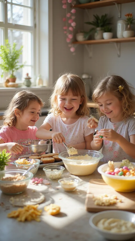 12 Easy Easter Breakfast Ideas Kids Can Help Make Themselves - 4. Mini Muffins with Easter Sprinkles 1