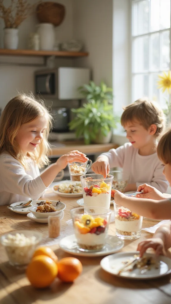 12 Easy Easter Breakfast Ideas Kids Can Help Make Themselves - 5. Yogurt Parfaits with Fruit and Granola 1