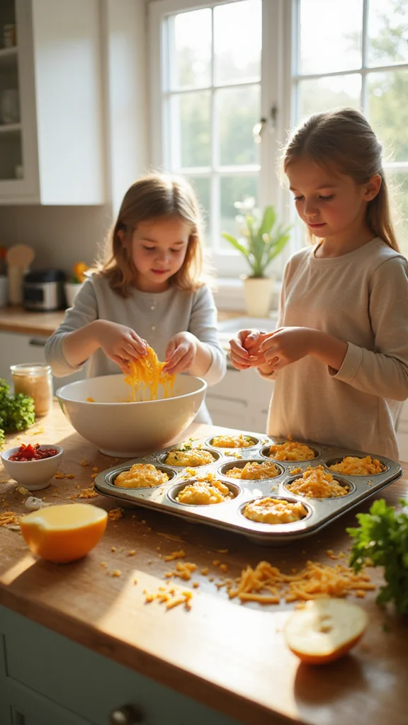 12 Easy Easter Breakfast Ideas Kids Can Help Make Themselves - 9. Cheesy Egg Muffins 1