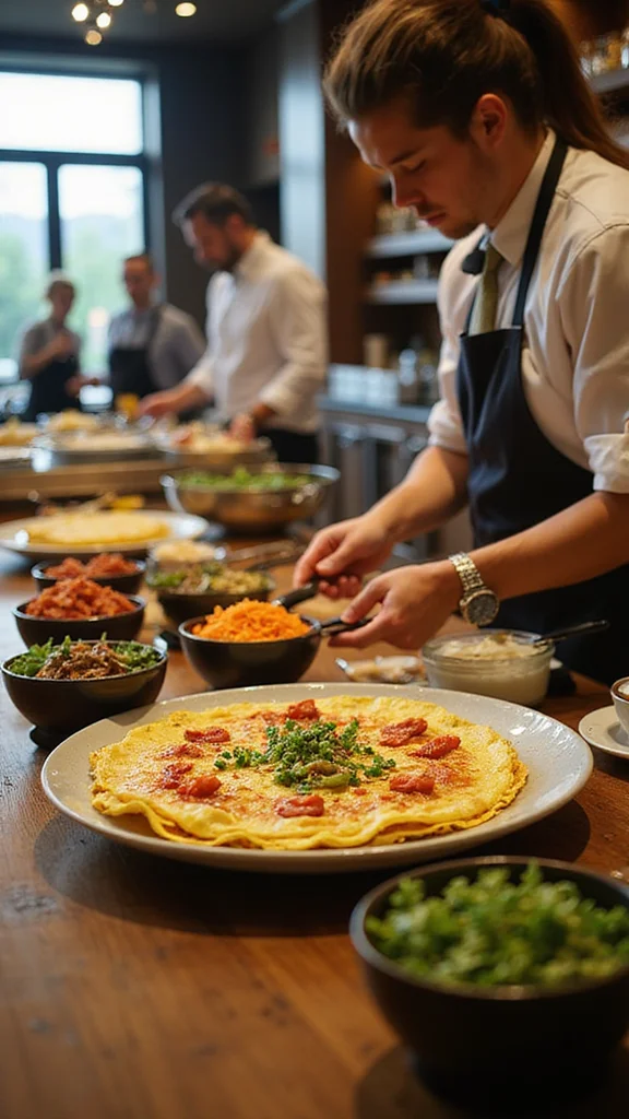 12 Elegant Breakfast Buffet Ideas for Special Celebrations and Occasions - 4. Gourmet Omelette Station 1