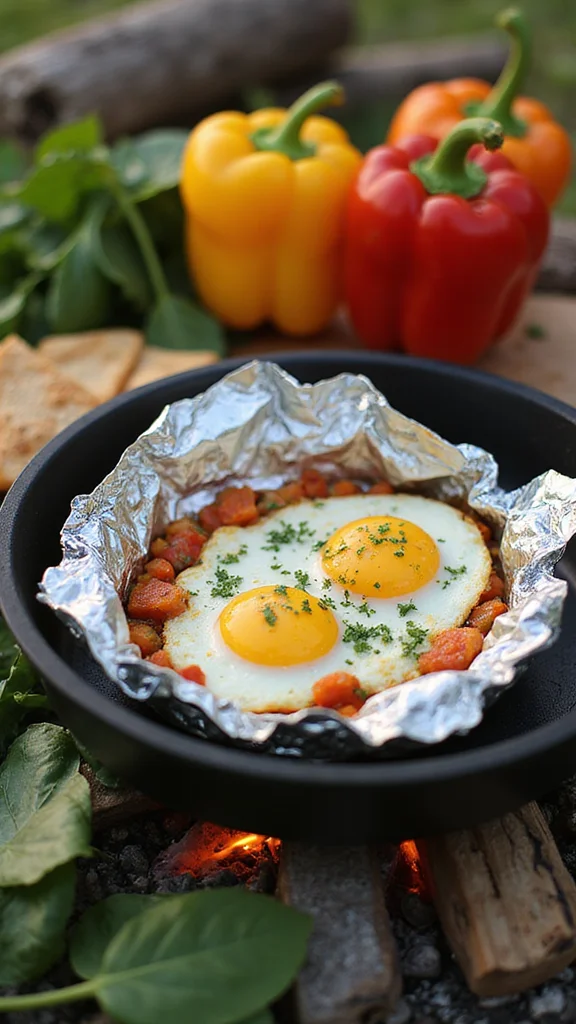 12 Healthy Camping Breakfast Ideas to Fuel Your Outdoor Adventures - 6. Egg and Veggie Foil Packets 1