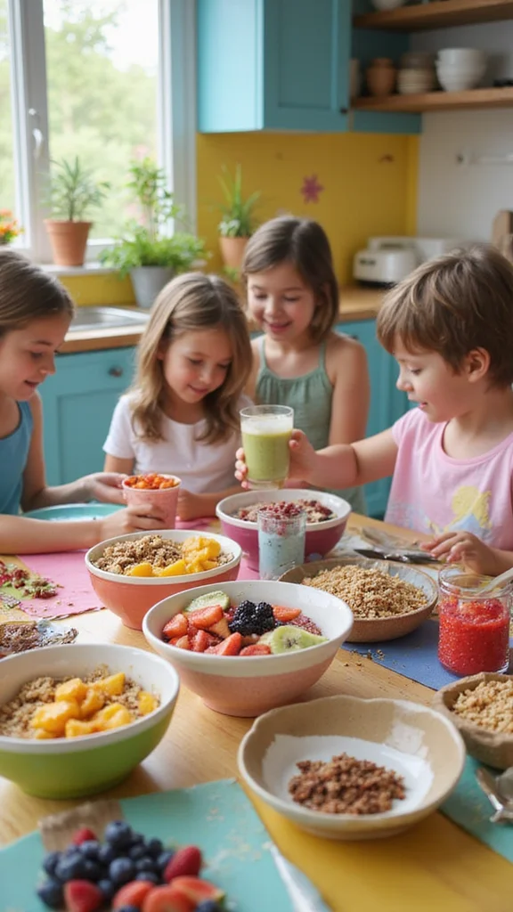 12 Healthy Fun Breakfast Ideas Kids Will Ask for Every Single Day - 3. Smoothie Bowls with Fun Toppings 1