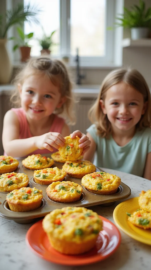 12 Healthy Fun Breakfast Ideas Kids Will Ask for Every Single Day - 4. Egg Muffins with Veggies 1