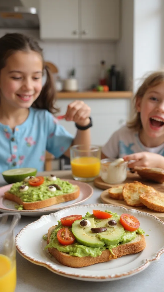 12 Healthy Fun Breakfast Ideas Kids Will Ask for Every Single Day - 7. Avocado Toast Faces 1