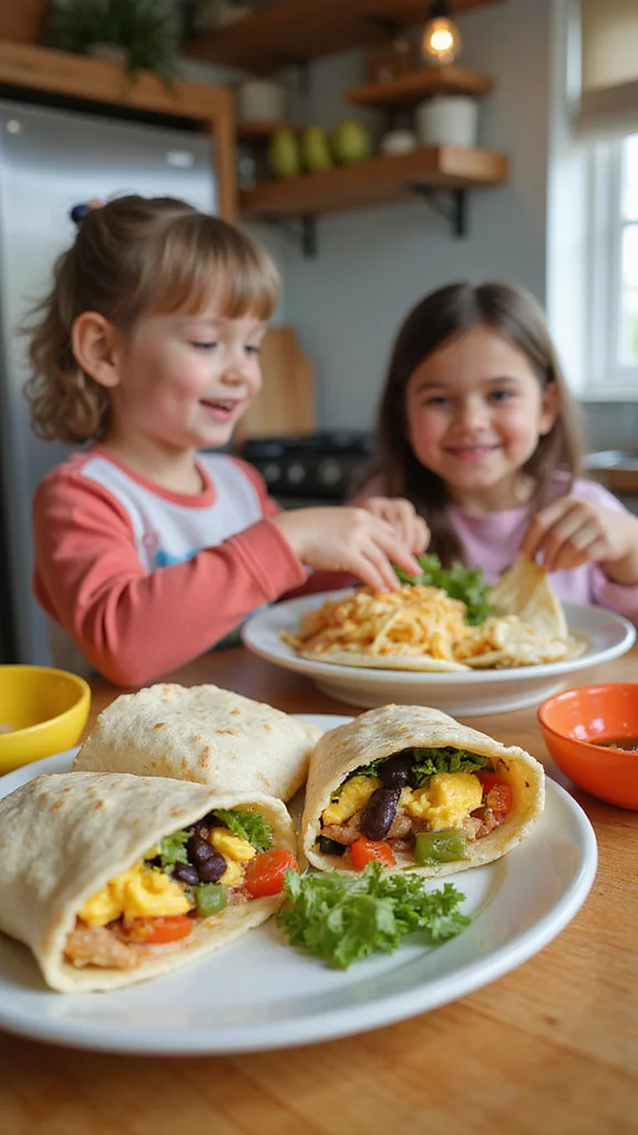 12 Healthy Fun Breakfast Ideas Kids Will Ask for Every Single Day - 8. Healthy Breakfast Burritos 1