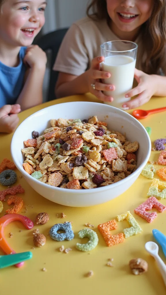 15 Creative Breakfast Ideas Kids Can Help Make All by Themselves - 10. Cheerful Cereal Mix 1