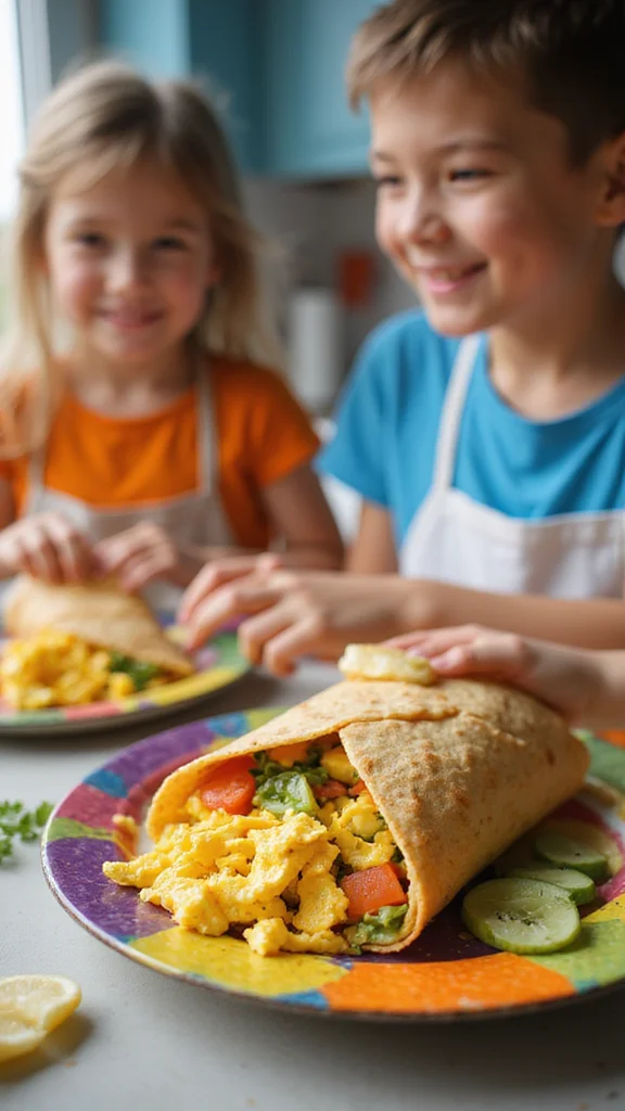 15 Creative Breakfast Ideas Kids Can Help Make All by Themselves - 11. DIY Breakfast Burritos 1