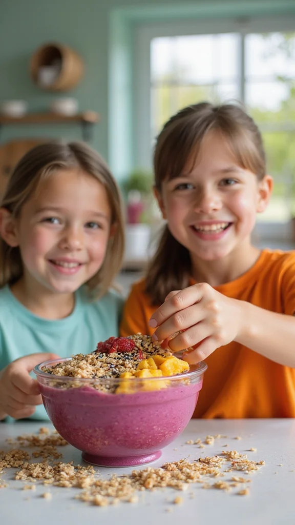 15 Creative Breakfast Ideas Kids Can Help Make All by Themselves - 5. Smoothie Bowls 1
