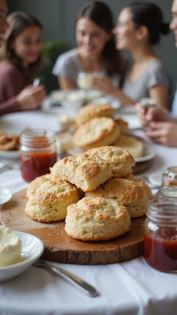 15 Easy Breakfast Buffet Ideas That Feed a Hungry Crowd - 14. Scones with Jam and Cream 1