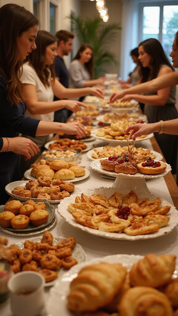 15 Easy Breakfast Buffet Ideas That Feed a Hungry Crowd - 5. Assorted Pastries Buffet 1