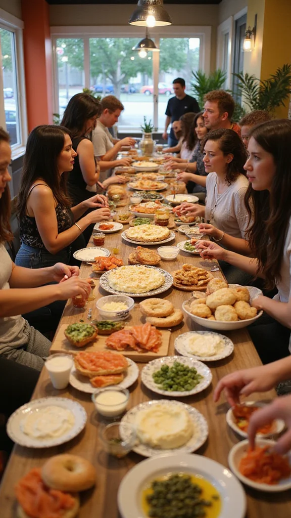 15 Easy Breakfast Buffet Ideas That Feed a Hungry Crowd - 6. Bagel and Cream Cheese Station 1