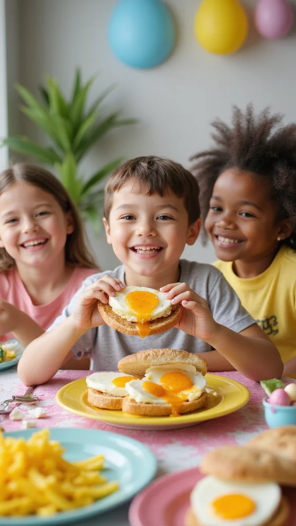 15 Fun Easter Breakfast Ideas Kids Will Go Absolutely Crazy For - 11. Peanut Butter and Jelly Egg Sandwiches 1