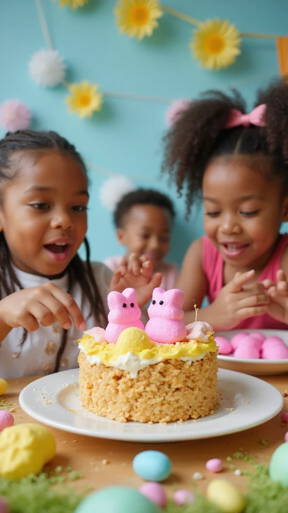 15 Fun Easter Breakfast Ideas Kids Will Go Absolutely Crazy For - 5. Peep Rice Cereal Treats 1