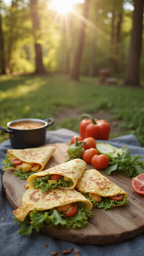 15 Make-Ahead Camping Breakfast Ideas for a Stress-Free Morning - 13. Veggie Omelette Wraps 1