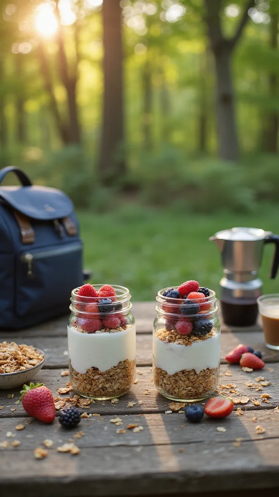 15 Make-Ahead Camping Breakfast Ideas for a Stress-Free Morning - 3. Granola Jars 1