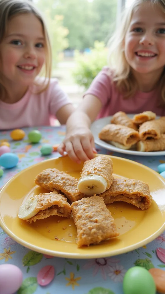 18 Creative Easter Breakfast Ideas Perfect for Even the Pickiest Kids - 10. Peanut Butter Banana Roll-Ups 1