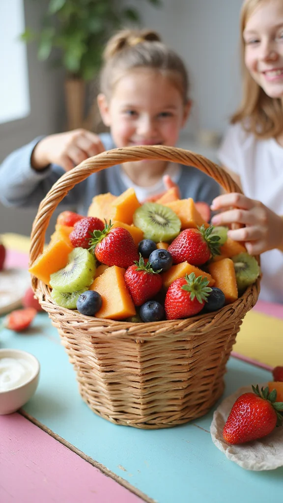 18 Creative Easter Breakfast Ideas Perfect for Even the Pickiest Kids - 3. Fruit Basket Breakfast 1