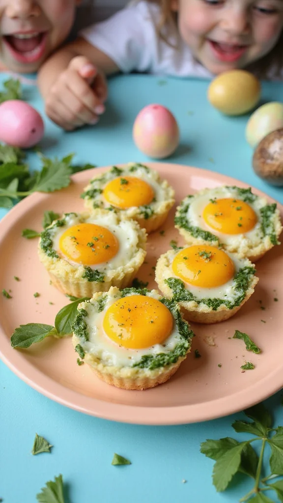 18 Creative Easter Breakfast Ideas Perfect for Even the Pickiest Kids - 5. Egg and Spinach Breakfast Cups 1