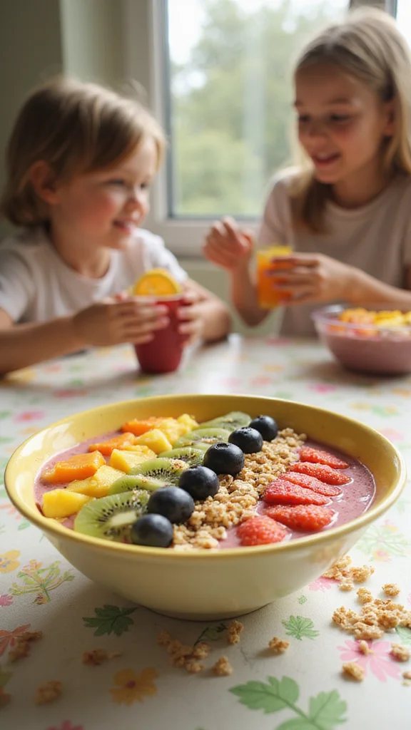 18 Creative Easter Breakfast Ideas Perfect for Even the Pickiest Kids - 8. Rainbow Smoothie Bowl 1