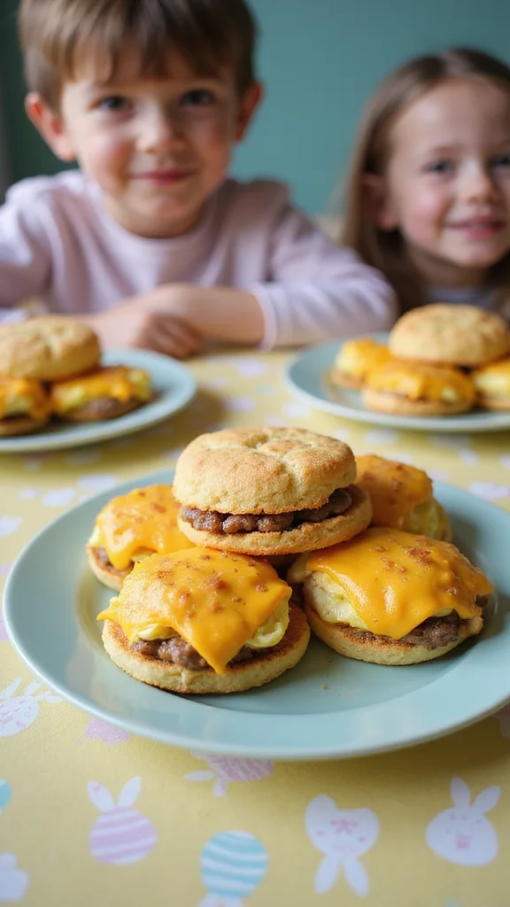 18 Creative Easter Breakfast Ideas Perfect for Even the Pickiest Kids - 9. Cheesy Egg and Sausage Biscuits 1