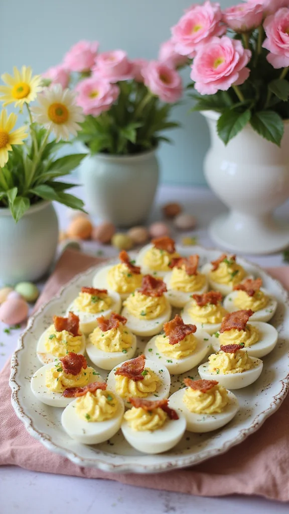 18 Easter Breakfast Ideas That Are Perfect for Feeding a Crowd - 4. Deviled Eggs with a Twist 1