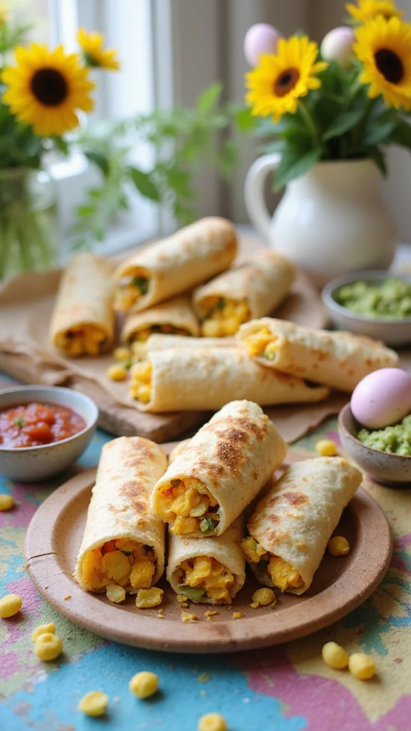 18 Easter Breakfast Ideas That Are Perfect for Feeding a Crowd - 5. Mini Breakfast Burritos 1