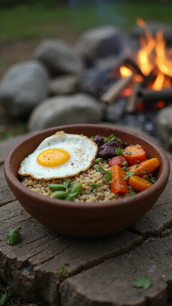 18 One-Pan Camping Breakfast Ideas You'll Want to Make Every Trip - 3. Savory Quinoa Breakfast Bowl 1