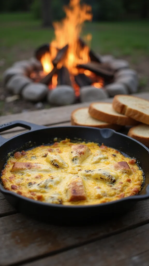 18 One-Pan Camping Breakfast Ideas You'll Want to Make Every Trip - 8. Cheesy Bread Omelette 1