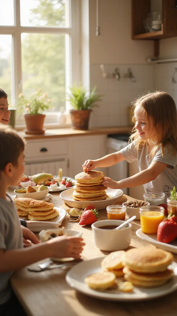 18 Quick Fun Breakfast Ideas for Busy School Morning Routines - 7. Pancake Stacks 1