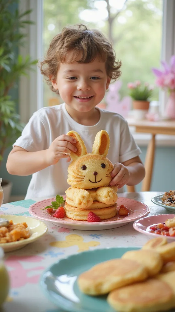 20 Adorable Easter Breakfast Ideas That Every Kid Will Love - 1. Bunny Pancakes 1