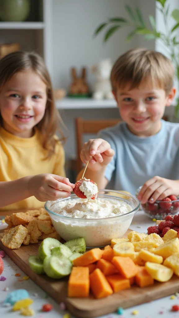 20 Adorable Easter Breakfast Ideas That Every Kid Will Love - 15. Marshmallow Fruit Dip 1