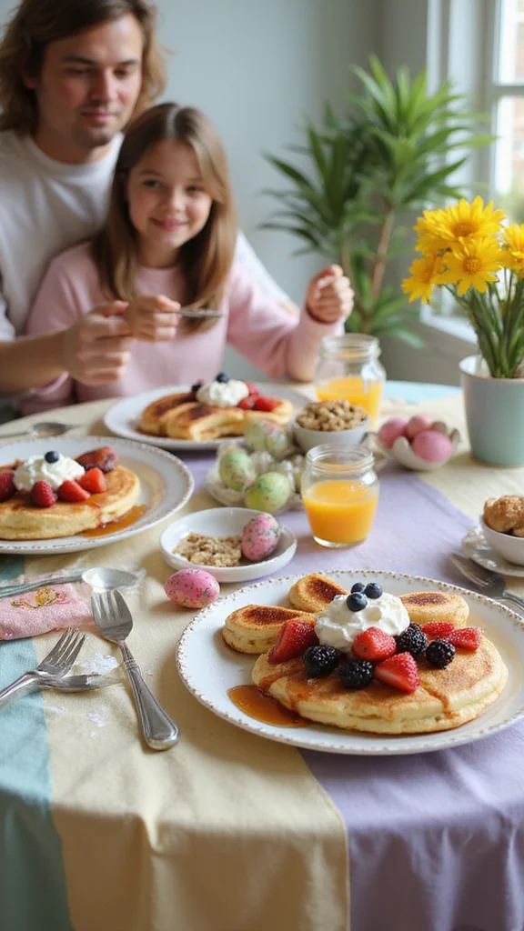 20 Beautiful Easter Breakfast Ideas to Wow Your Whole Family - 1. Bunny-Shaped Pancakes 1