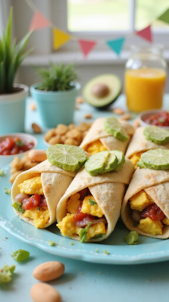20 Beautiful Easter Breakfast Ideas to Wow Your Whole Family - 14. Mini Breakfast Burritos 1
