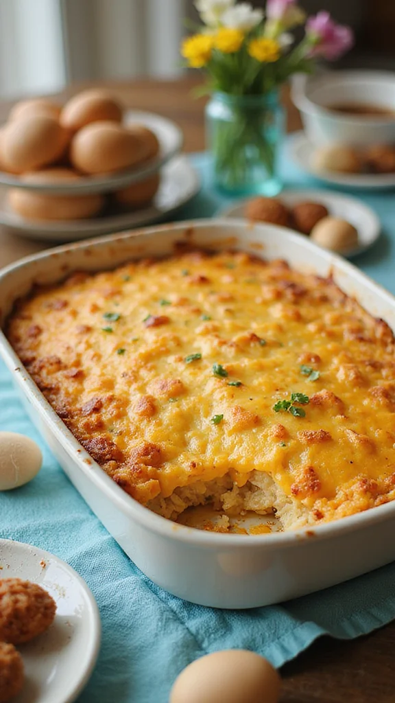 20 Beautiful Easter Breakfast Ideas to Wow Your Whole Family - 16. Cheesy Hash Brown Casserole 1