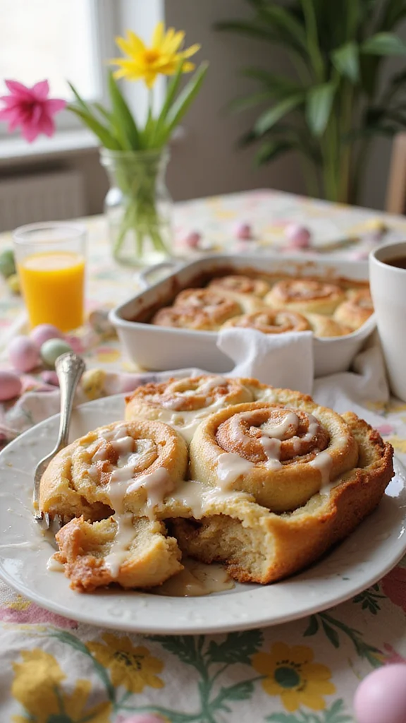 20 Beautiful Easter Breakfast Ideas to Wow Your Whole Family - 18. Cinnamon Roll Casserole 1