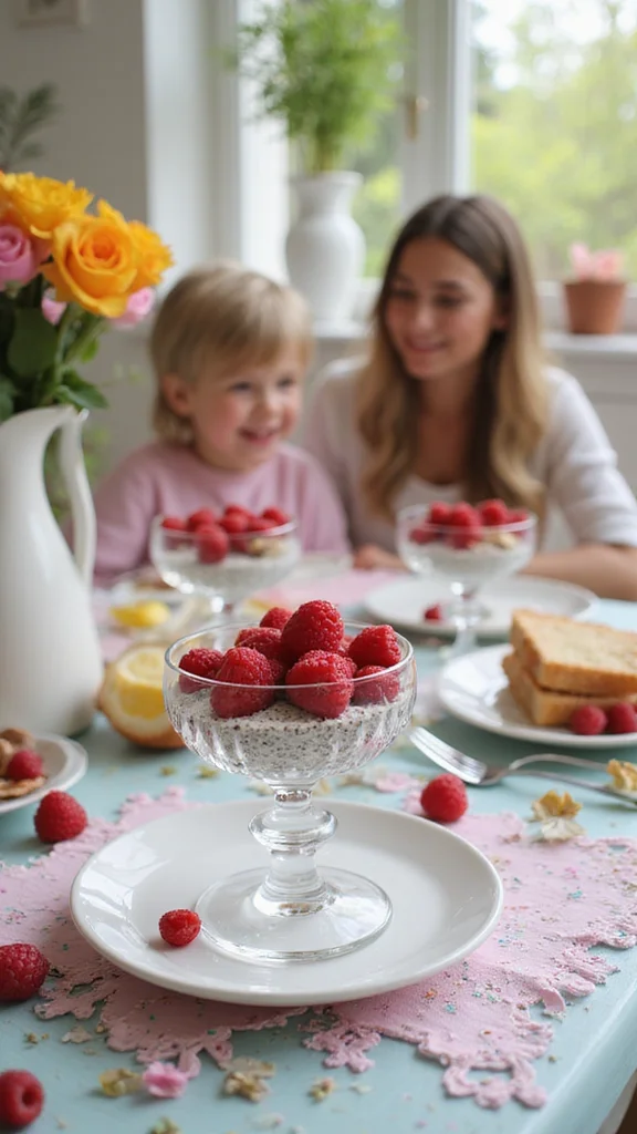 20 Beautiful Easter Breakfast Ideas to Wow Your Whole Family - 19. Raspberry Chia Seed Pudding 1