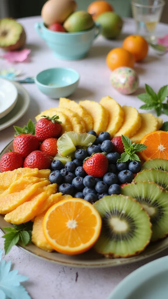 20 Beautiful Easter Breakfast Ideas to Wow Your Whole Family - 2. Colorful Fruit Platter 1
