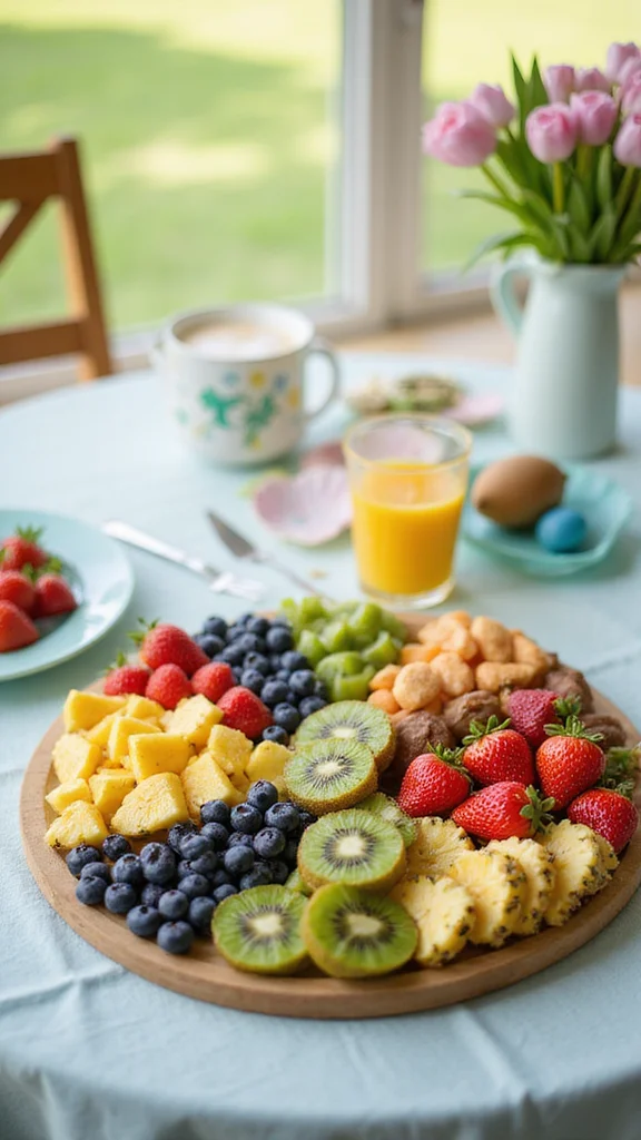 20 Beautiful Easter Breakfast Ideas to Wow Your Whole Family - 2. Spring Fruit Platter 1